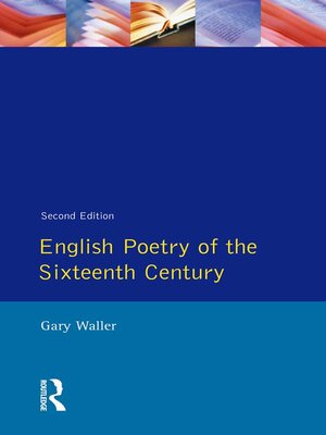 cover image of English Poetry of the Sixteenth Century